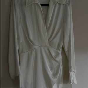 Zara Long Sleeve Satin Dress